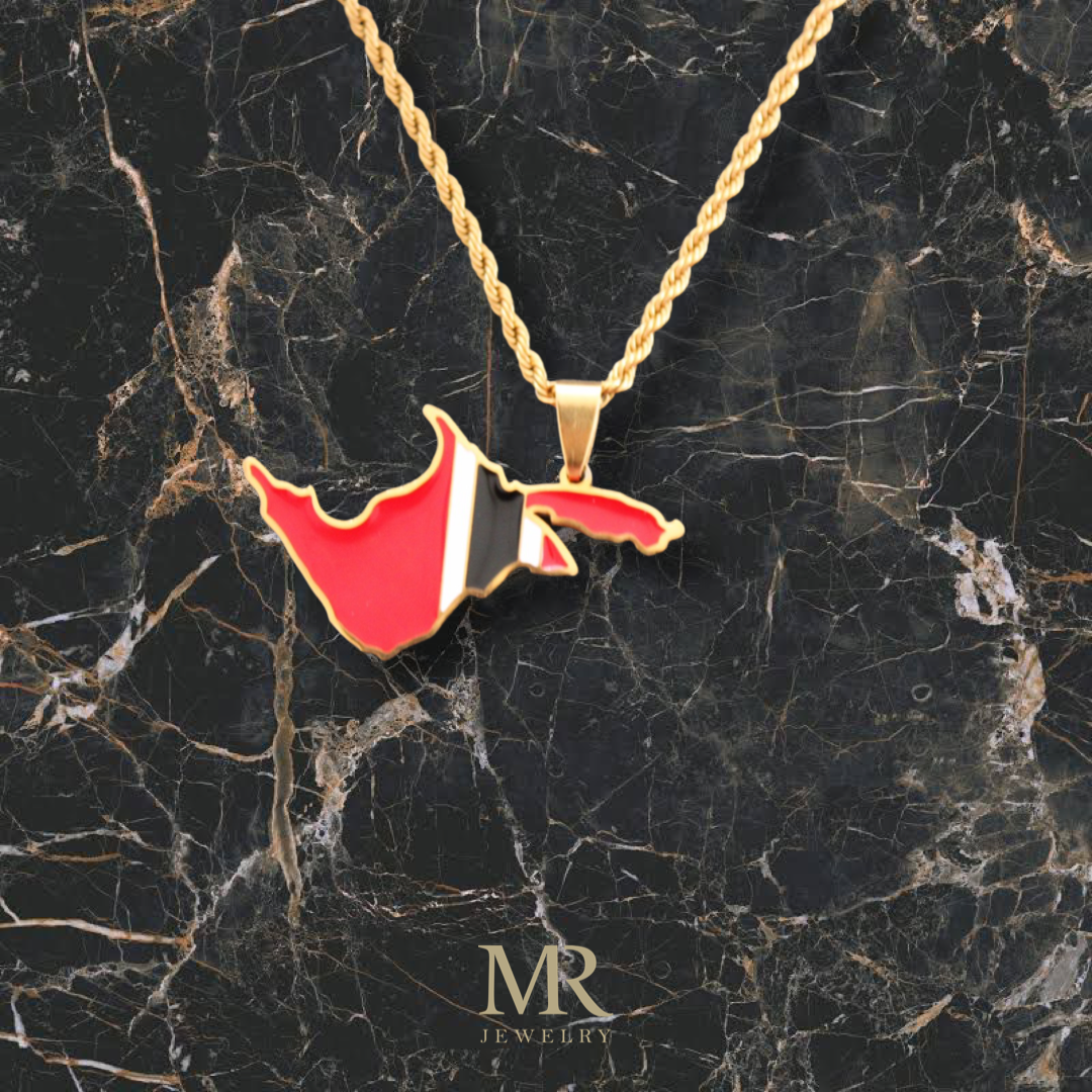 Pendant Trinidad en Tobago gold