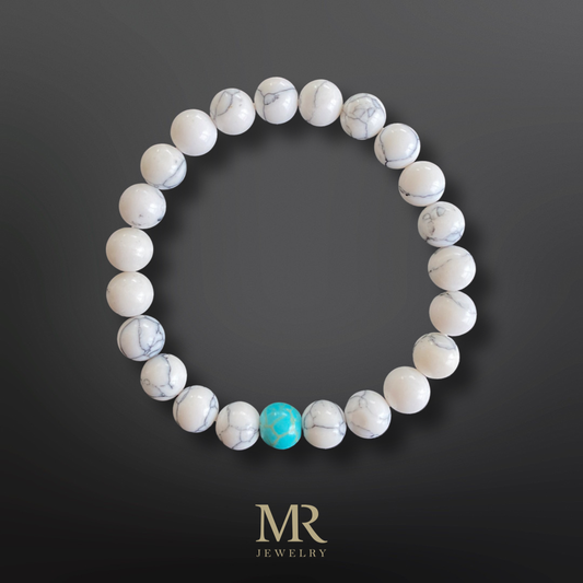 MR beads - Marble turquoise bracelet