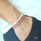 MR beads - Marble with orange bracelet