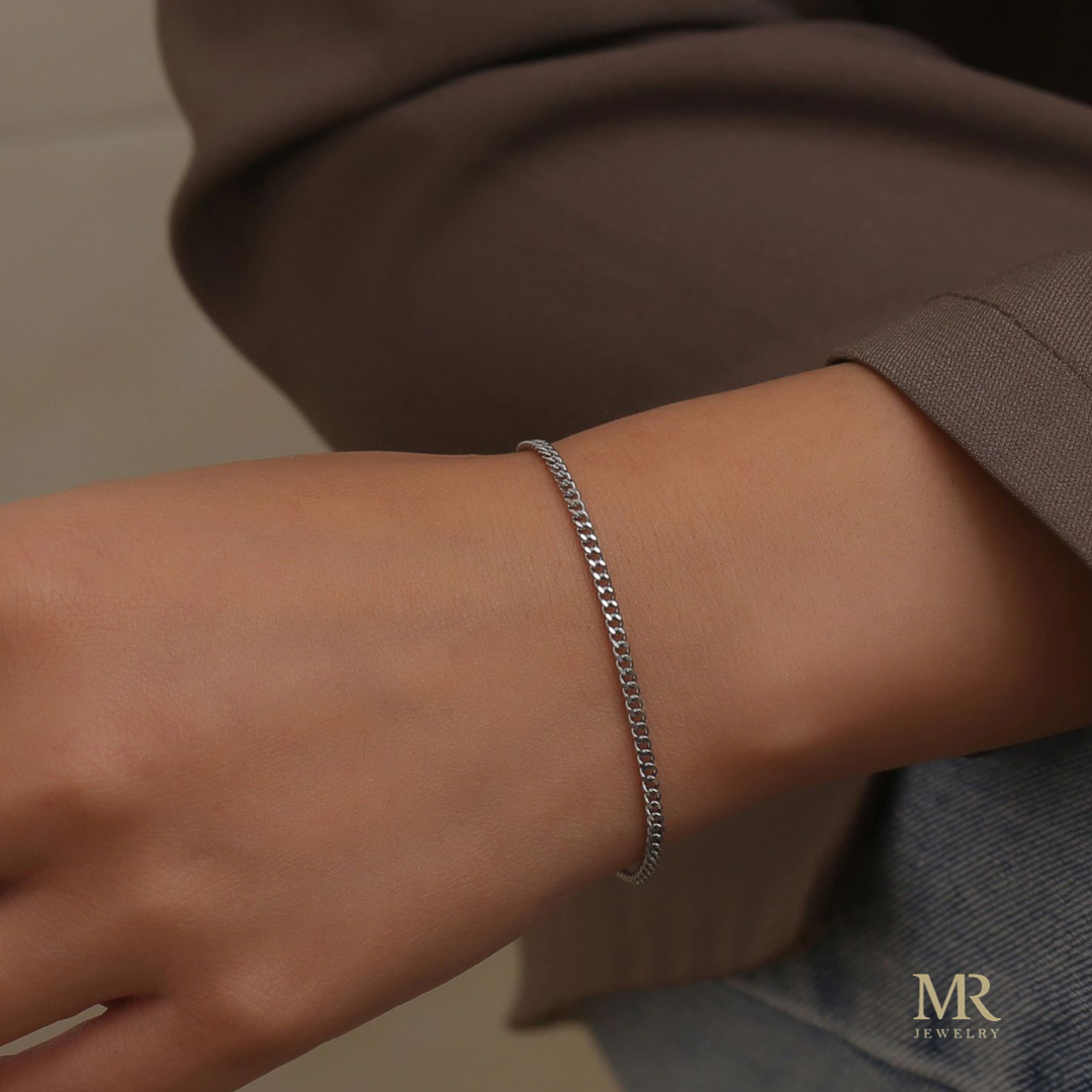 Minimal chain bracelet rose