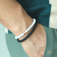 MR beads - Marble with orange bracelet