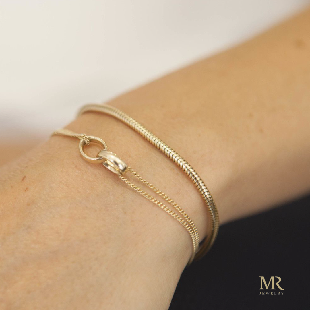 Square chain bracelet rose