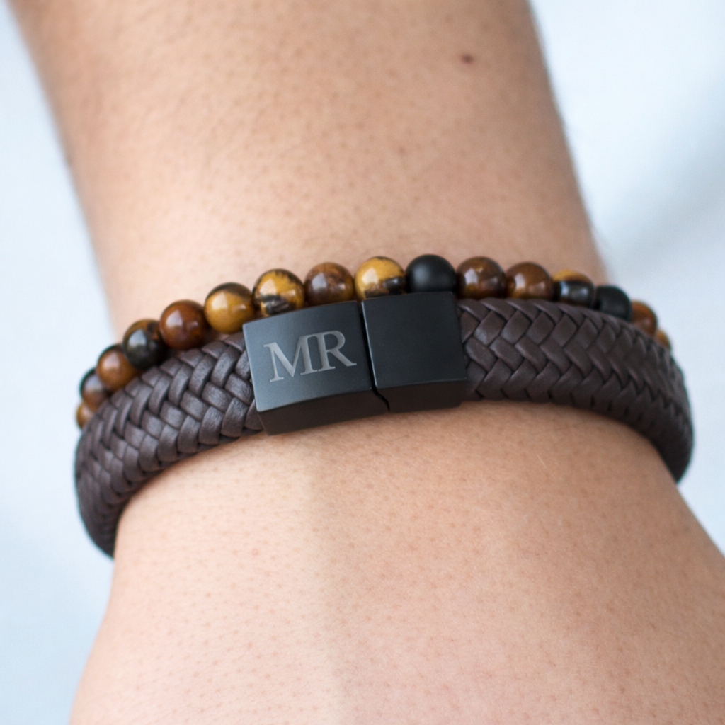 Braided Leather Bracelet Brown – sturdy and timeless