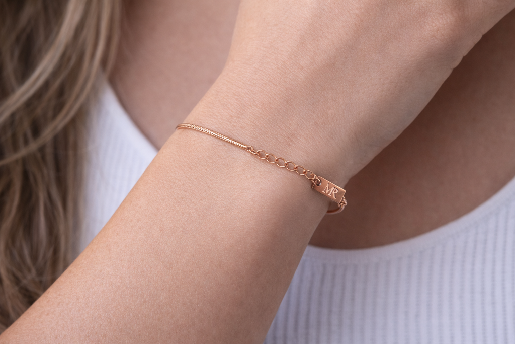 Square Link Bracelet Rose Gold – limited edition with a luxurious look