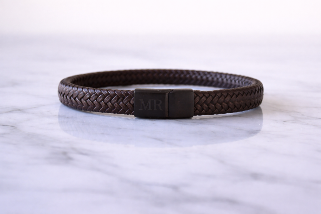 Braided Leather Bracelet Brown – sturdy and timeless