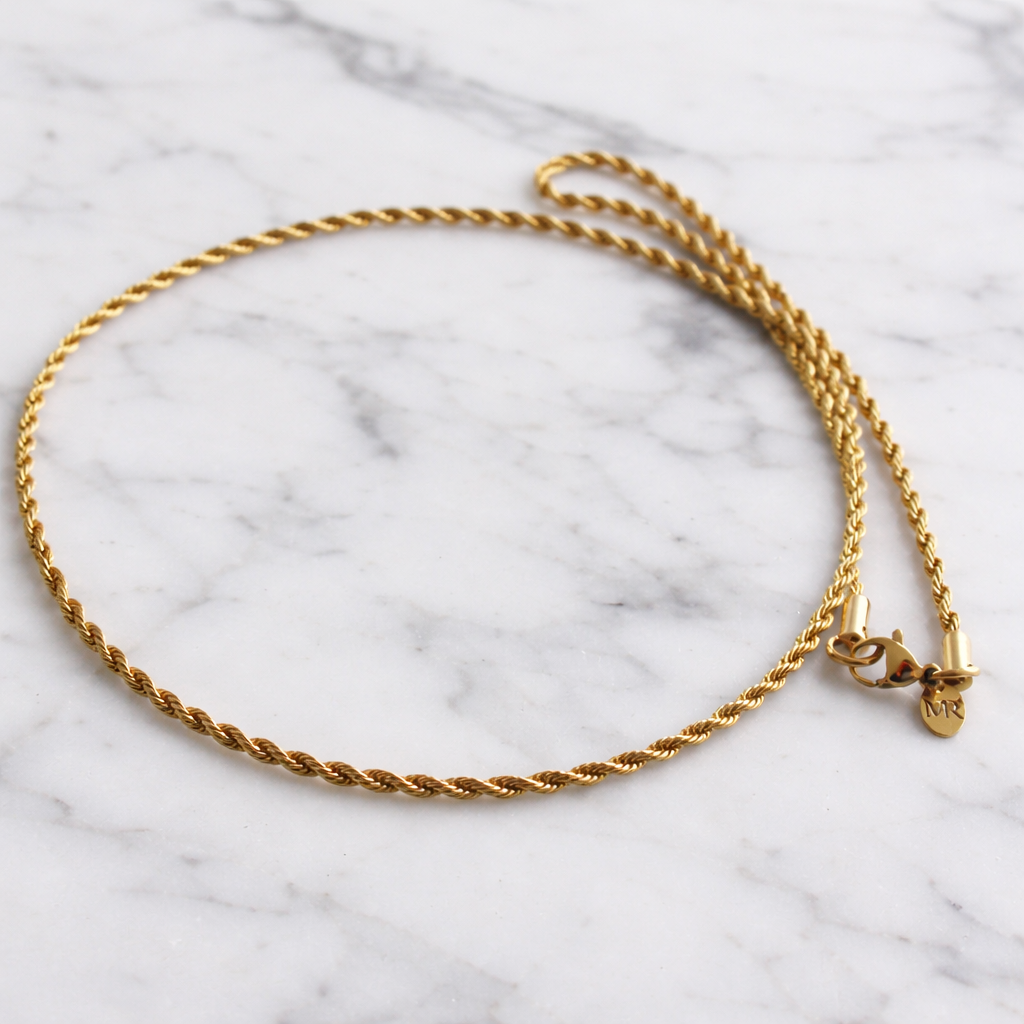 Rope Chain Gold 2mm – elegant and timeless chain