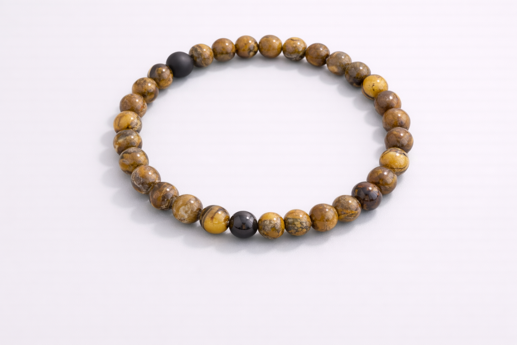 Brown Beaded Bracelet with Tiger Eye Beads – cool and stylish