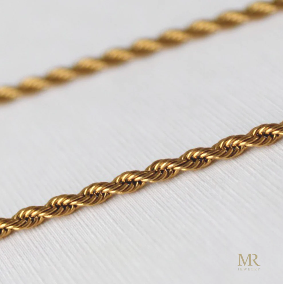 Rope Chain Gold 2mm – elegant and timeless chain