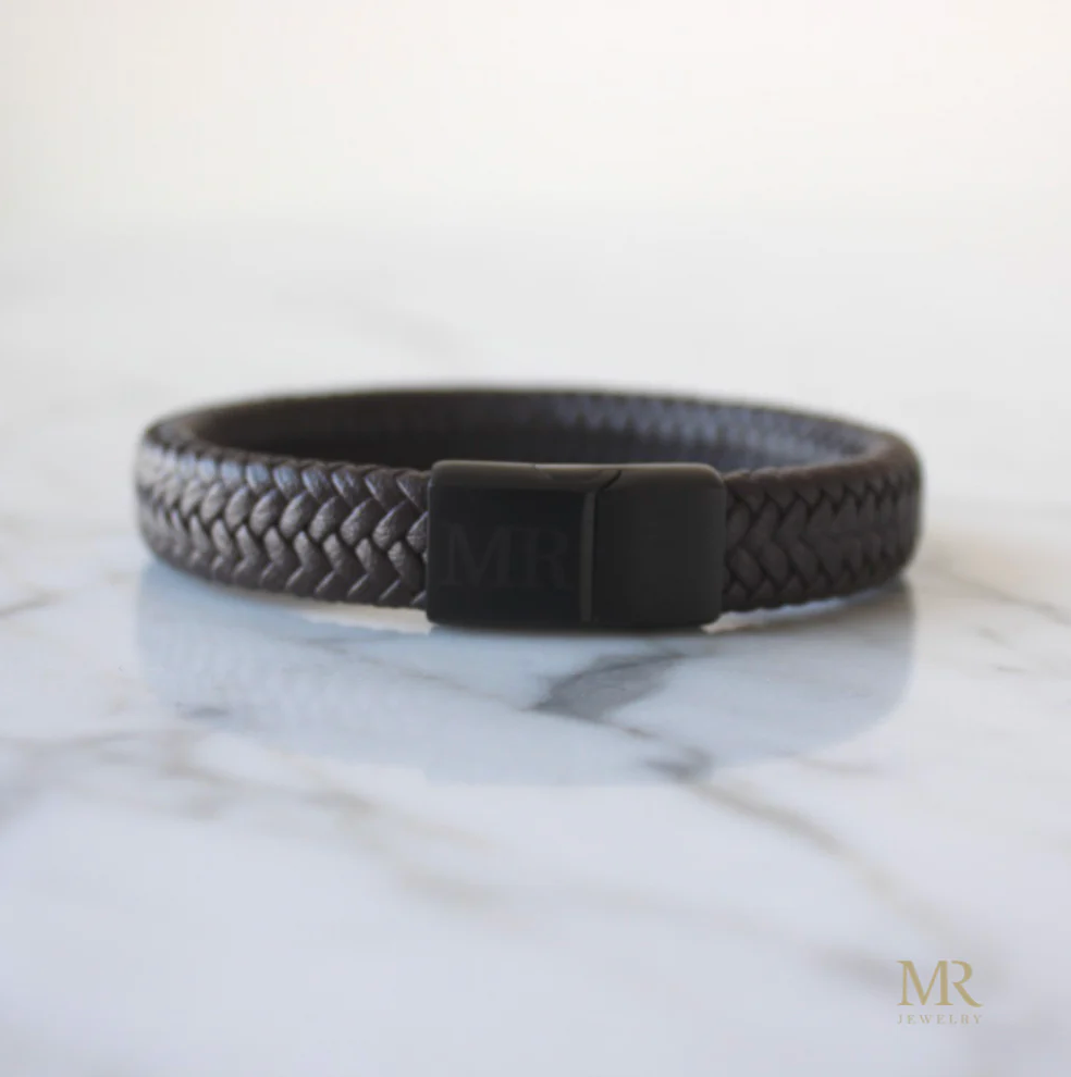 Gevlochten leren armband bruin – karaktervol en tijdloos