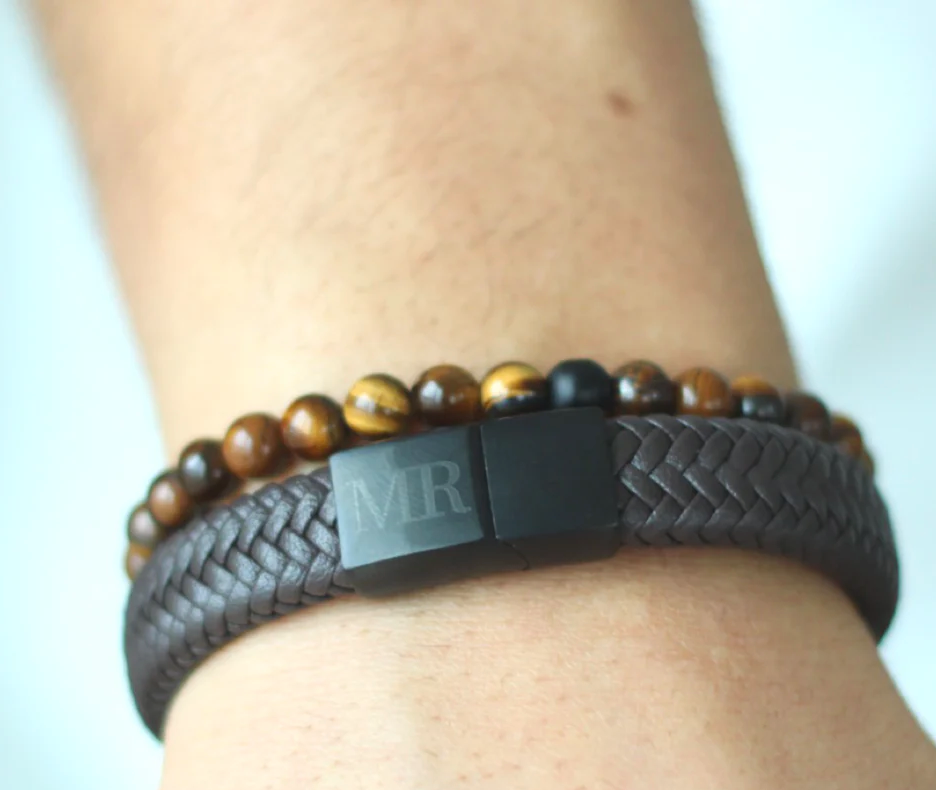 Gevlochten leren armband bruin – karaktervol en tijdloos