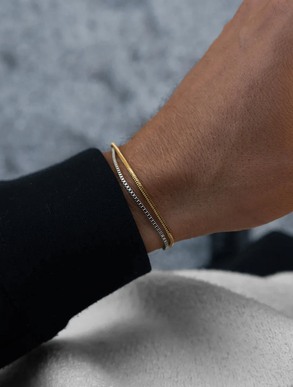 Vierkante schakel armband Goud  – limited edition met luxe uitstraling