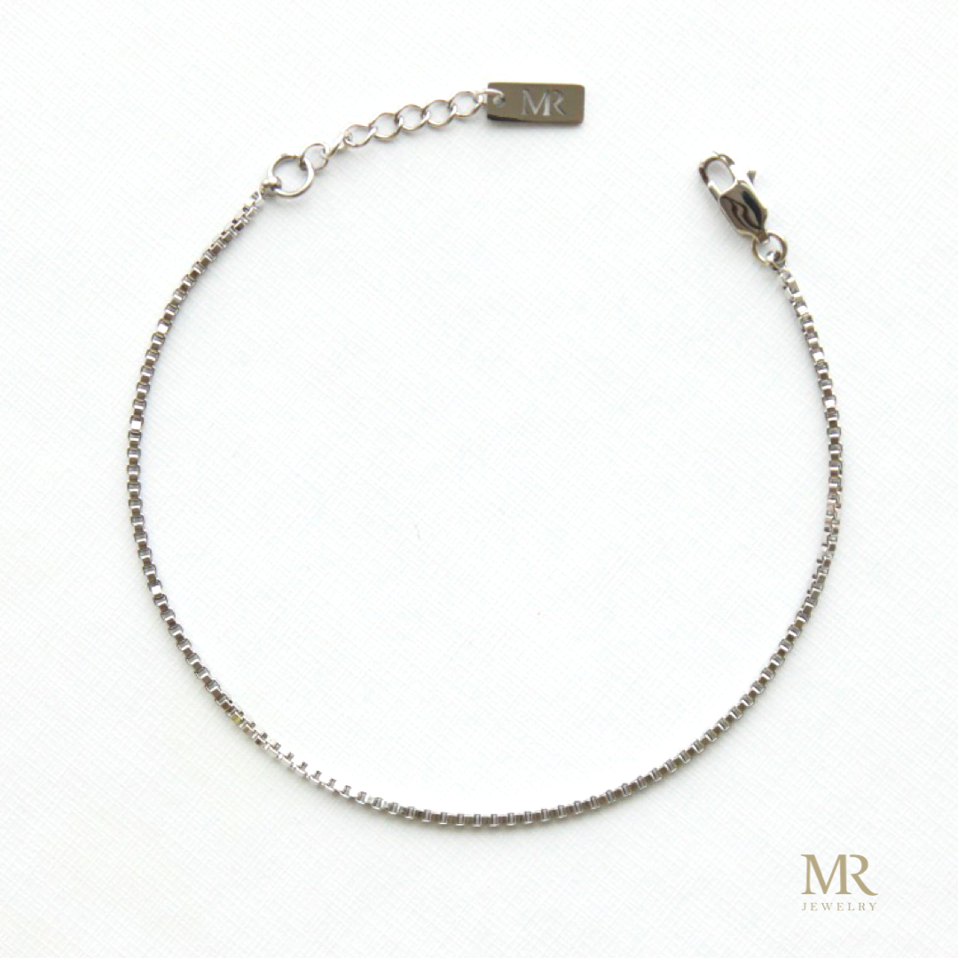 Box chain bracelet silver