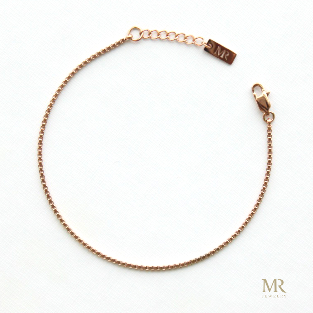 Box chain bracelet rose