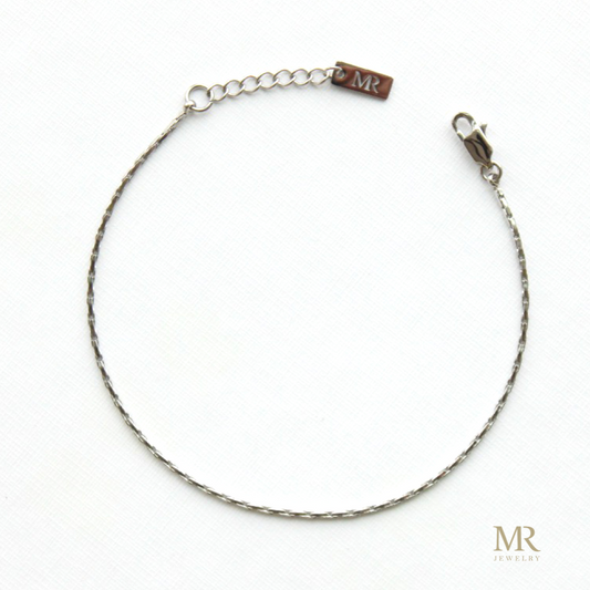 Wire chain bracelet silver