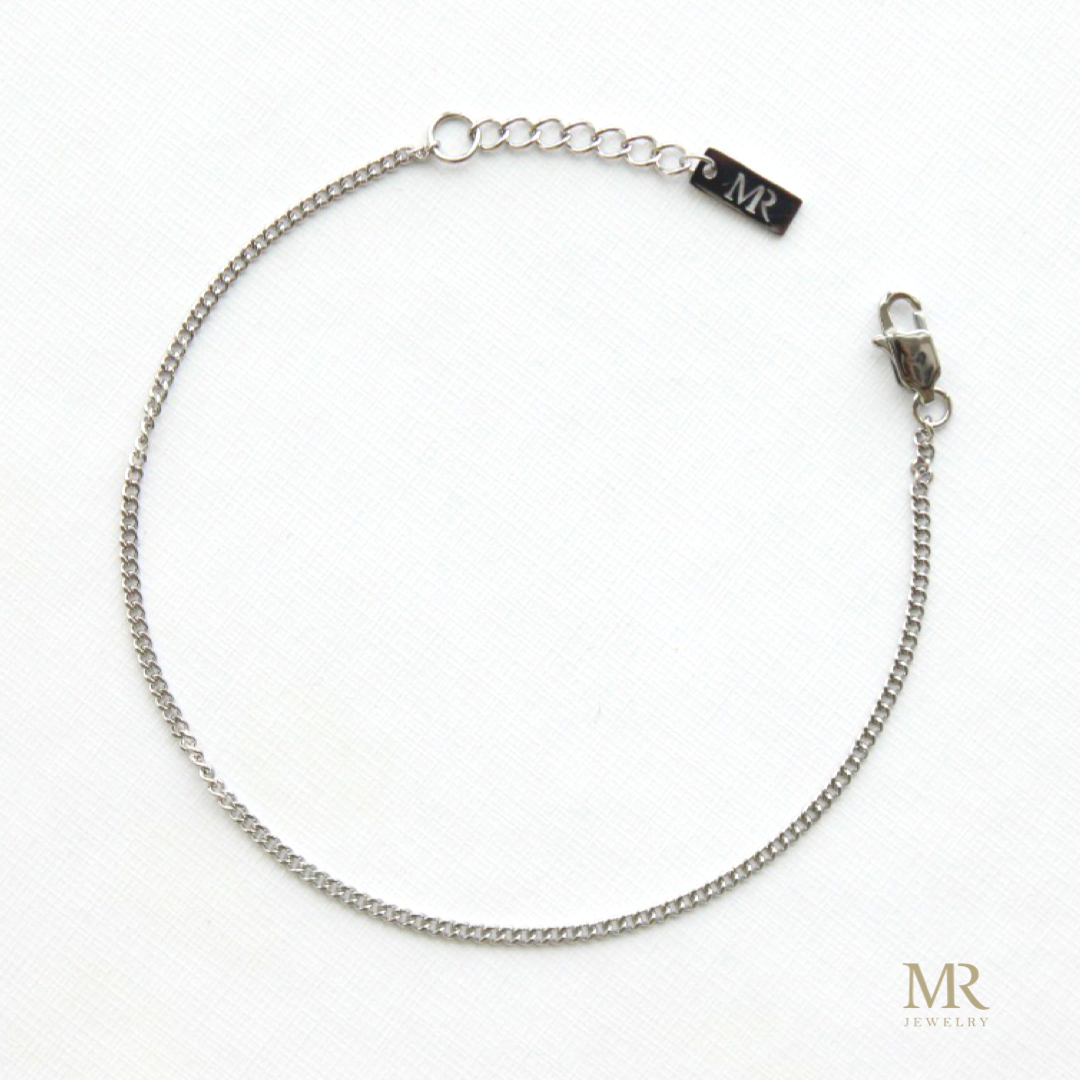 Minimal chain bracelet silver