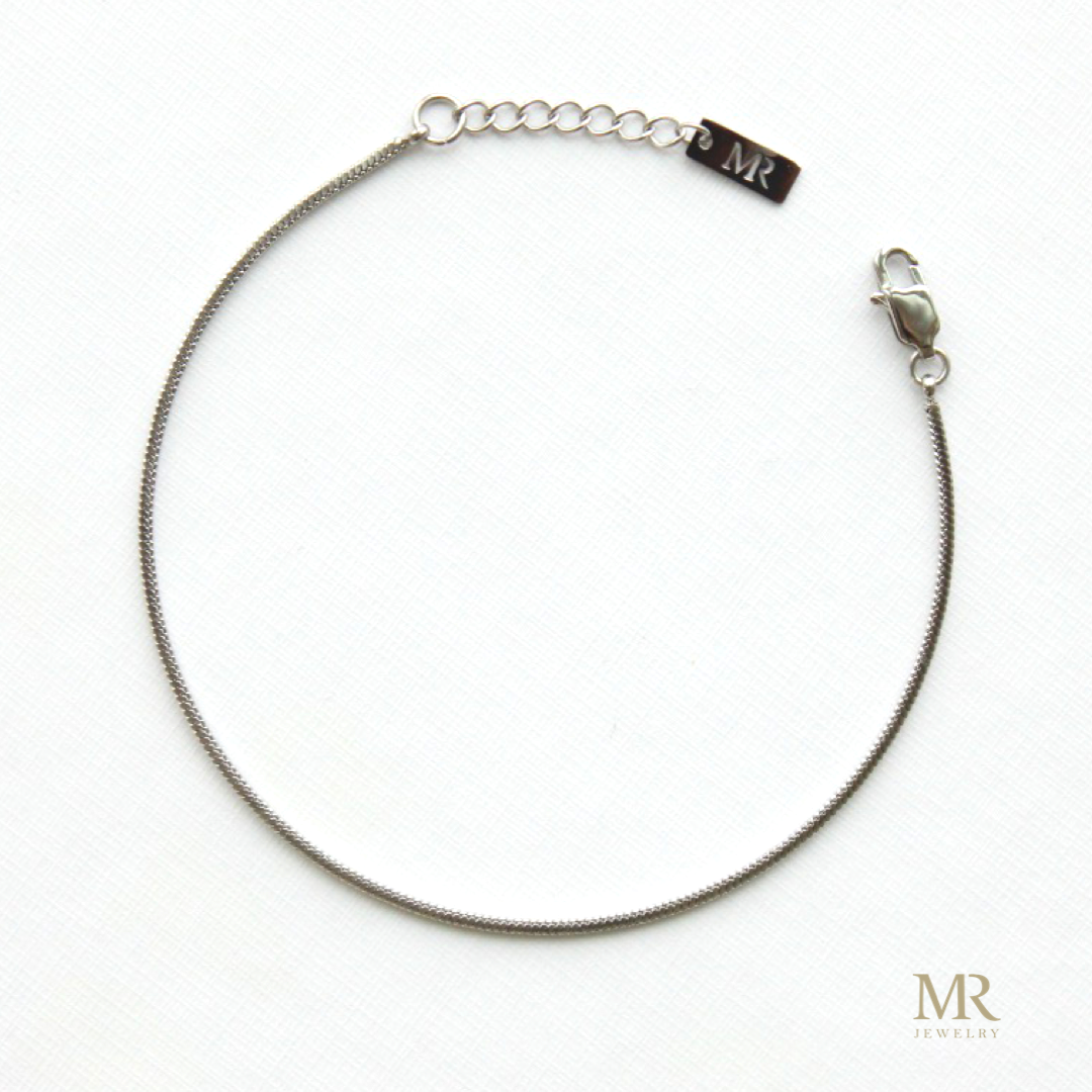 Square chain bracelet silver