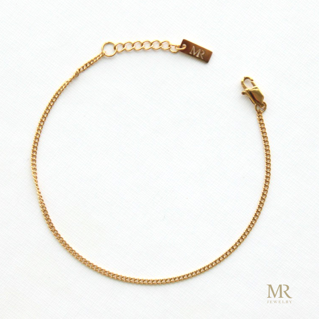 Minimal chain bracelet gold
