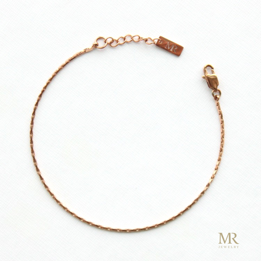 Wire chain bracelet rose